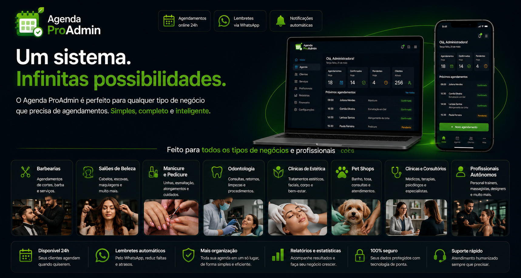 Agenda ProAdmin Desktop View