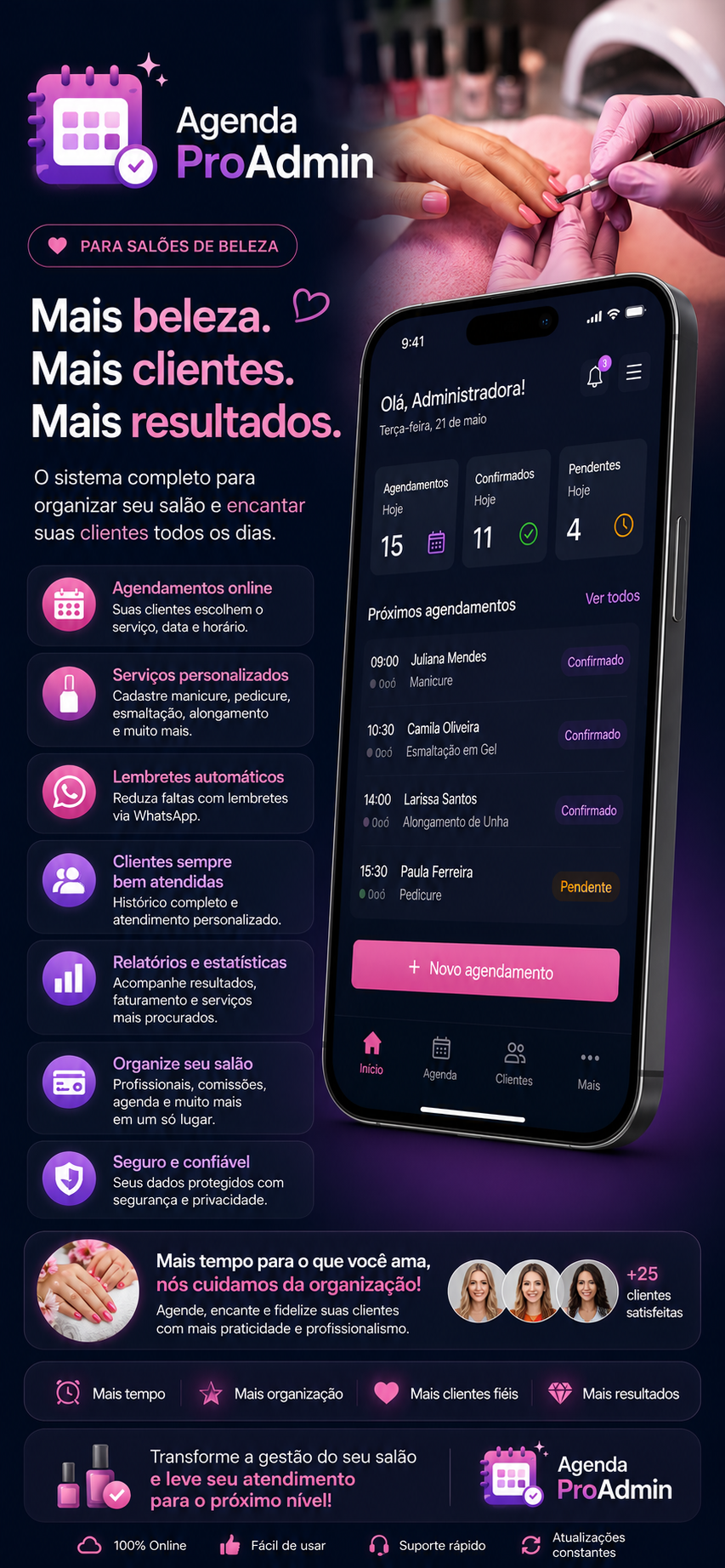 Agenda ProAdmin Dashboard Mobile